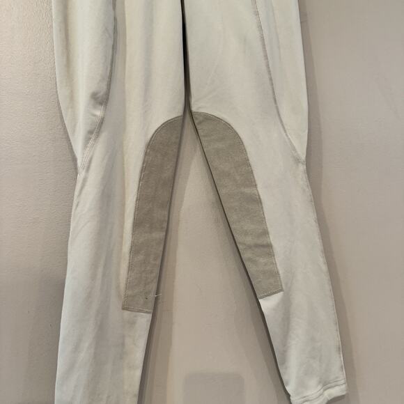 Kerrits Equestrian Breeches Pants Leggings Women Large Beige Knee Patch Stretch - Picture 3 of 11